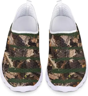 Jeiento American Flag Shoes for Men Women Road Running Shoes Womens Mens Comfortable Walking Tennis Sneakers Athletic Shoes