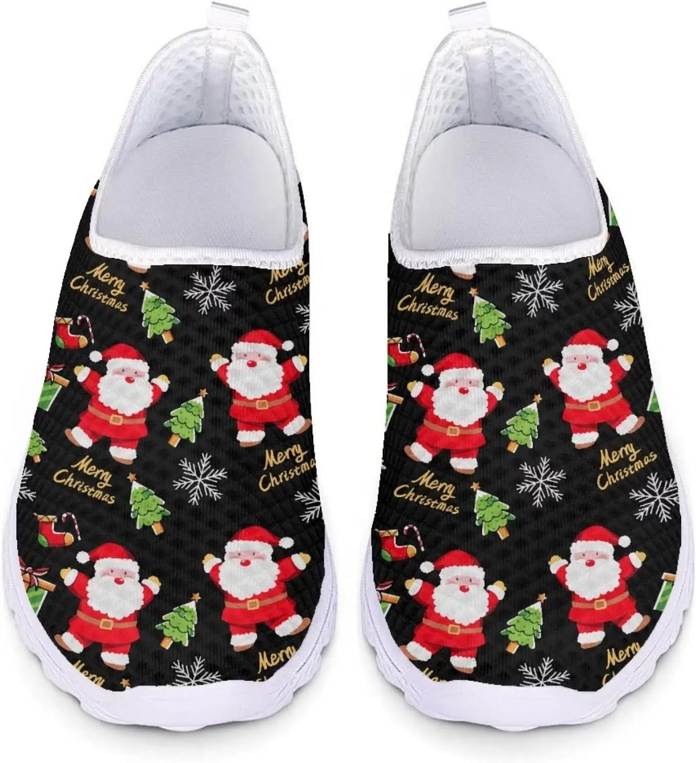 Jeiento Christmas Athletic Running Shoes for Women - Fashion Tennis Walking Sneakers