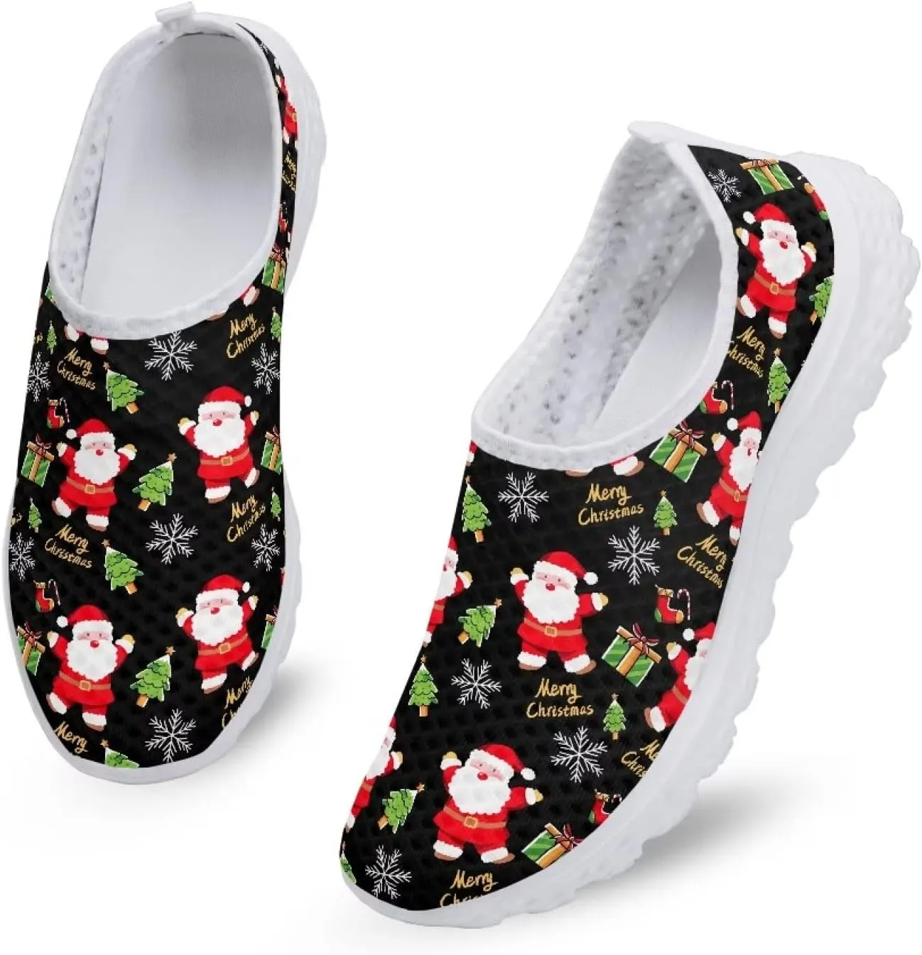 Jeiento Christmas Athletic Running Shoes for Women - Fashion Tennis Walking Sneakers