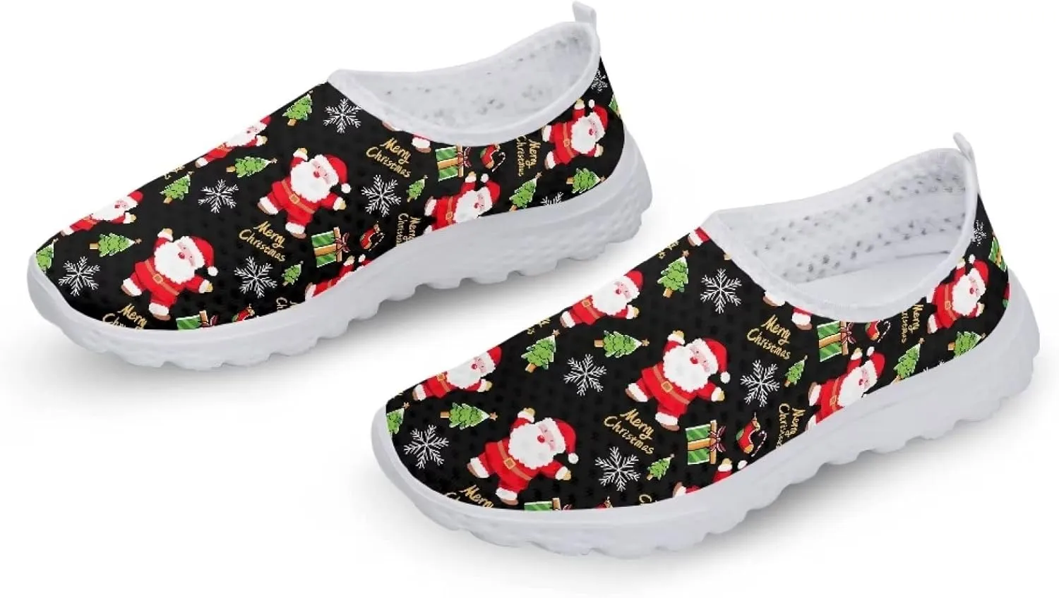 Jeiento Christmas Athletic Running Shoes for Women - Fashion Tennis Walking Sneakers