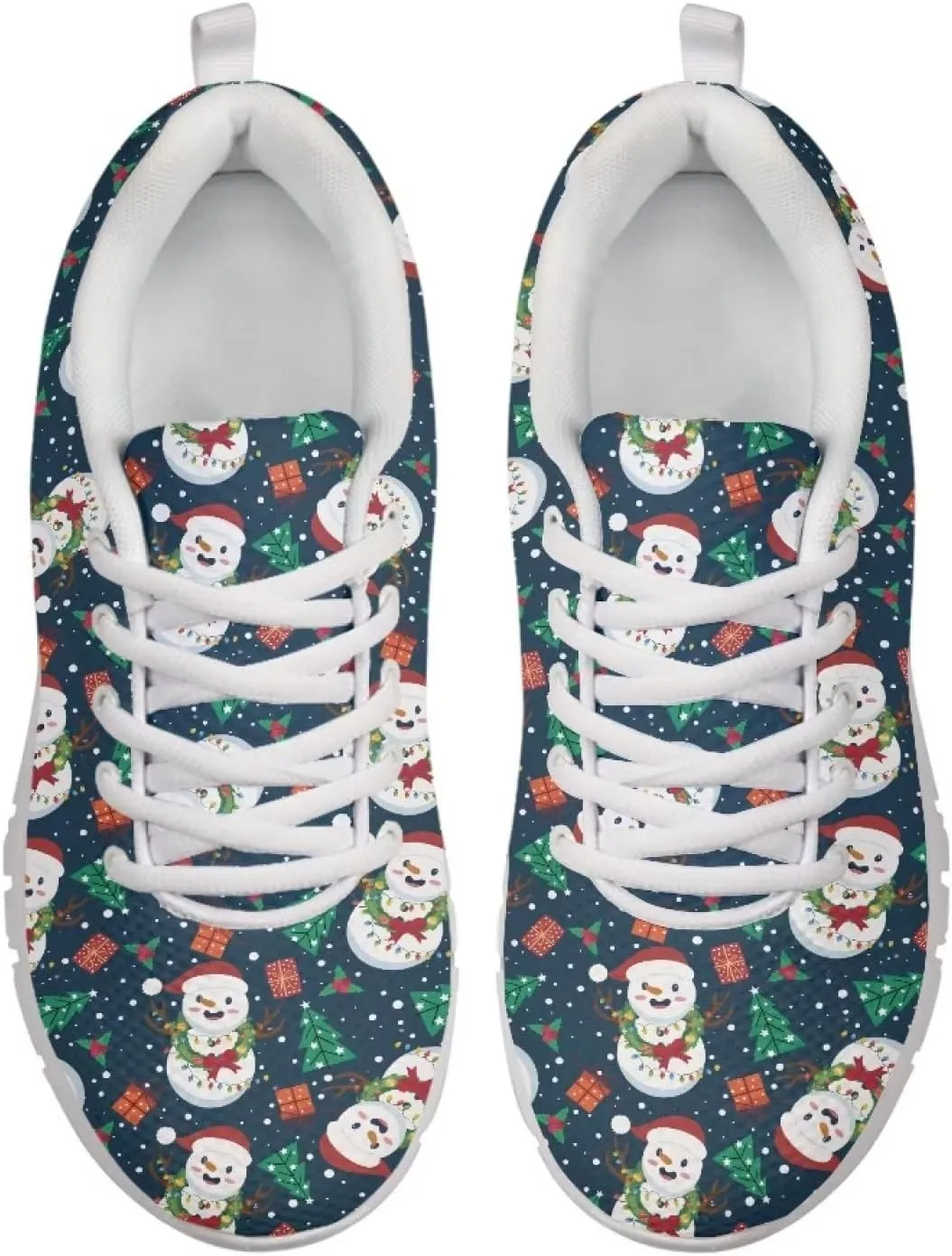 Jeiento Christmas Sneakers for Women,Womens Christmas Shoes Tennis Shoes,Holiday Shoes for Women
