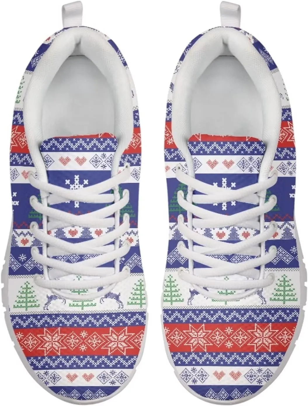 Jeiento Christmas Sneakers for Women,Womens Christmas Shoes Tennis Shoes,Holiday Shoes for Women