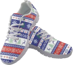 Jeiento Christmas Sneakers for Women,Womens Christmas Shoes Tennis Shoes,Holiday Shoes for Women