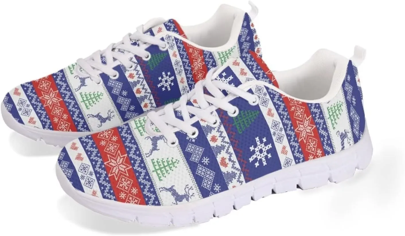 Jeiento Christmas Sneakers for Women,Womens Christmas Shoes Tennis Shoes,Holiday Shoes for Women