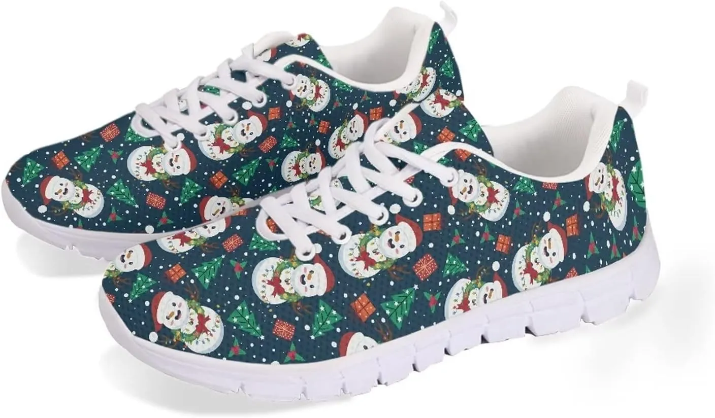 Jeiento Christmas Sneakers for Women,Womens Christmas Shoes Tennis Shoes,Holiday Shoes for Women