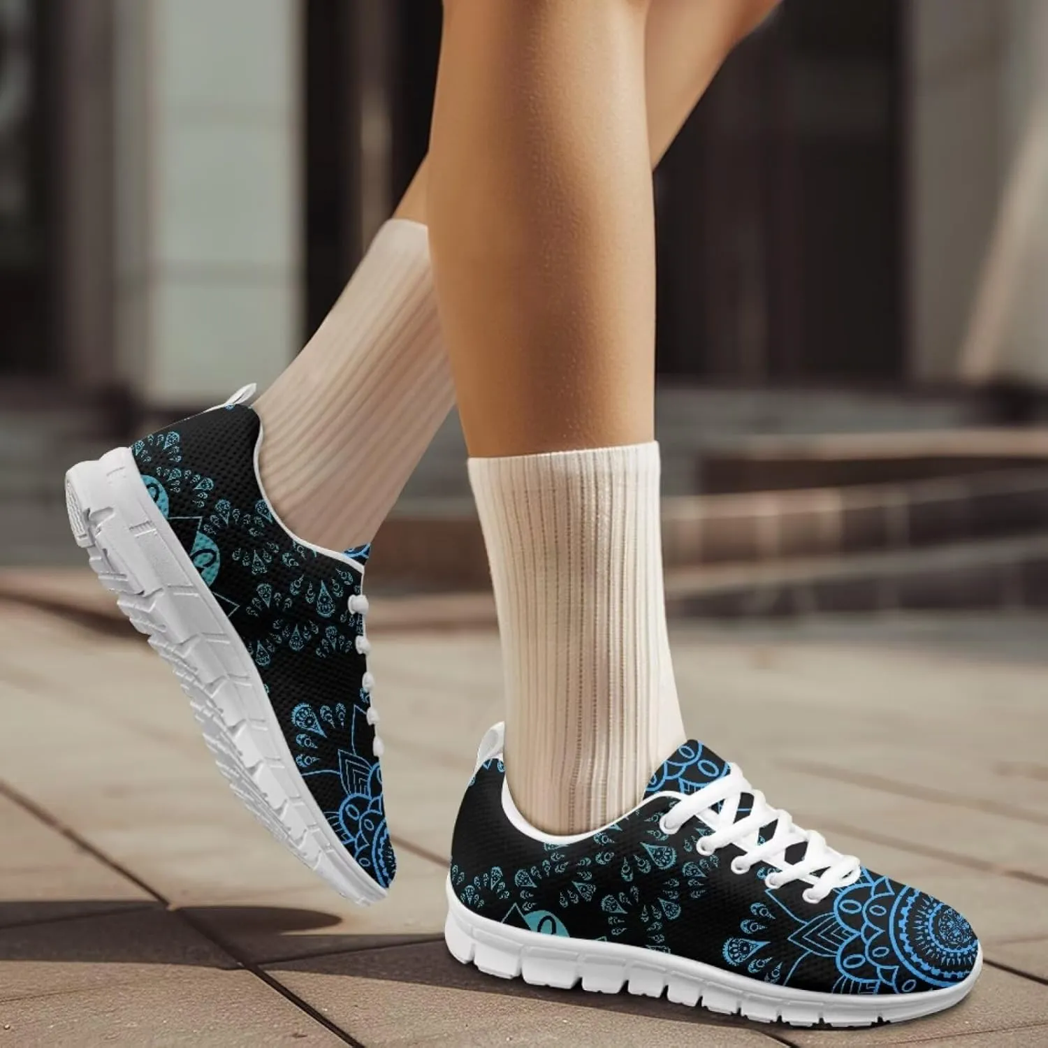 Jeiento Walking Shoes for Men Women Fashion Lightweight Breathable Running Shoes Sport Athletic Tennis Shoes