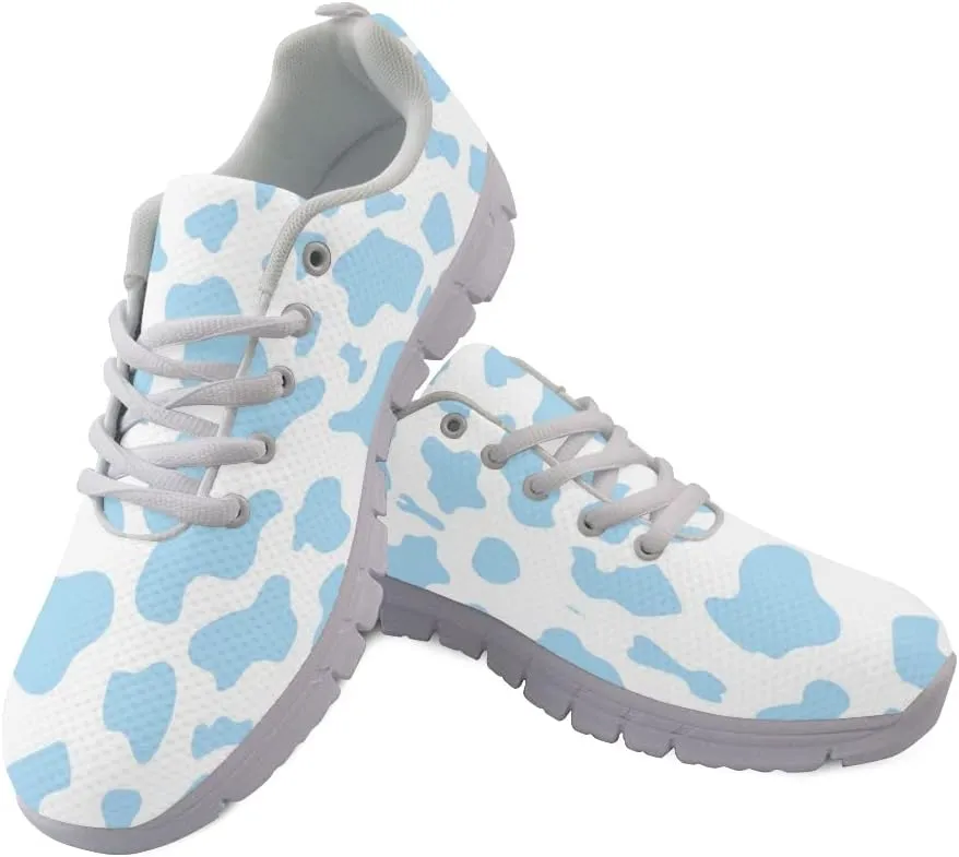 Jeiento Women Road Running Shoes Cow Print Outdoor Casual Walking Sports Sneakers Fitness Jogging Trainers