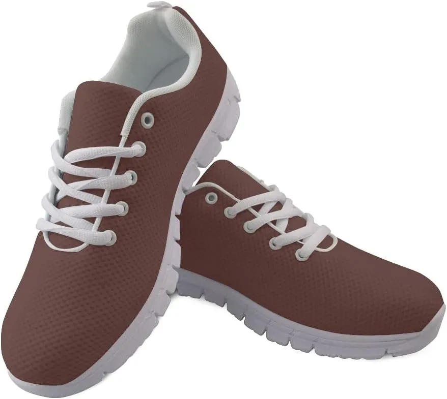 Jeiento Womens Mens Trainers Sports Running Shoes Causal Travel Walking Shoe Lace-up Breathable,Solid Color