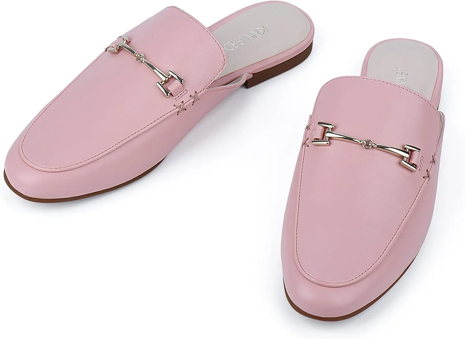 JENN ARDOR Mules for Women Flats Backless Loafers Shoes Slip On Slippers Pointed Toe Low Heel Work Slides Womens Mules Casual Shoes
