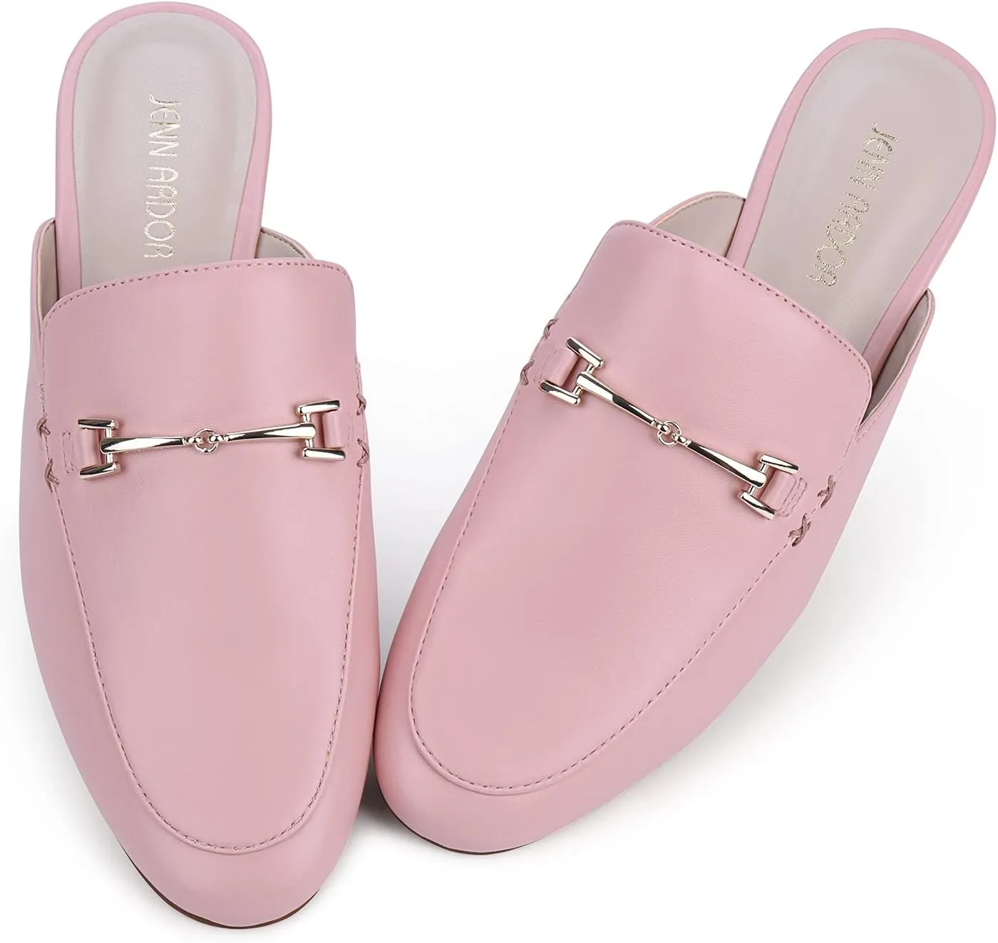 JENN ARDOR Mules for Women Flats Backless Loafers Shoes Slip On Slippers Pointed Toe Low Heel Work Slides Womens Mules Casual Shoes