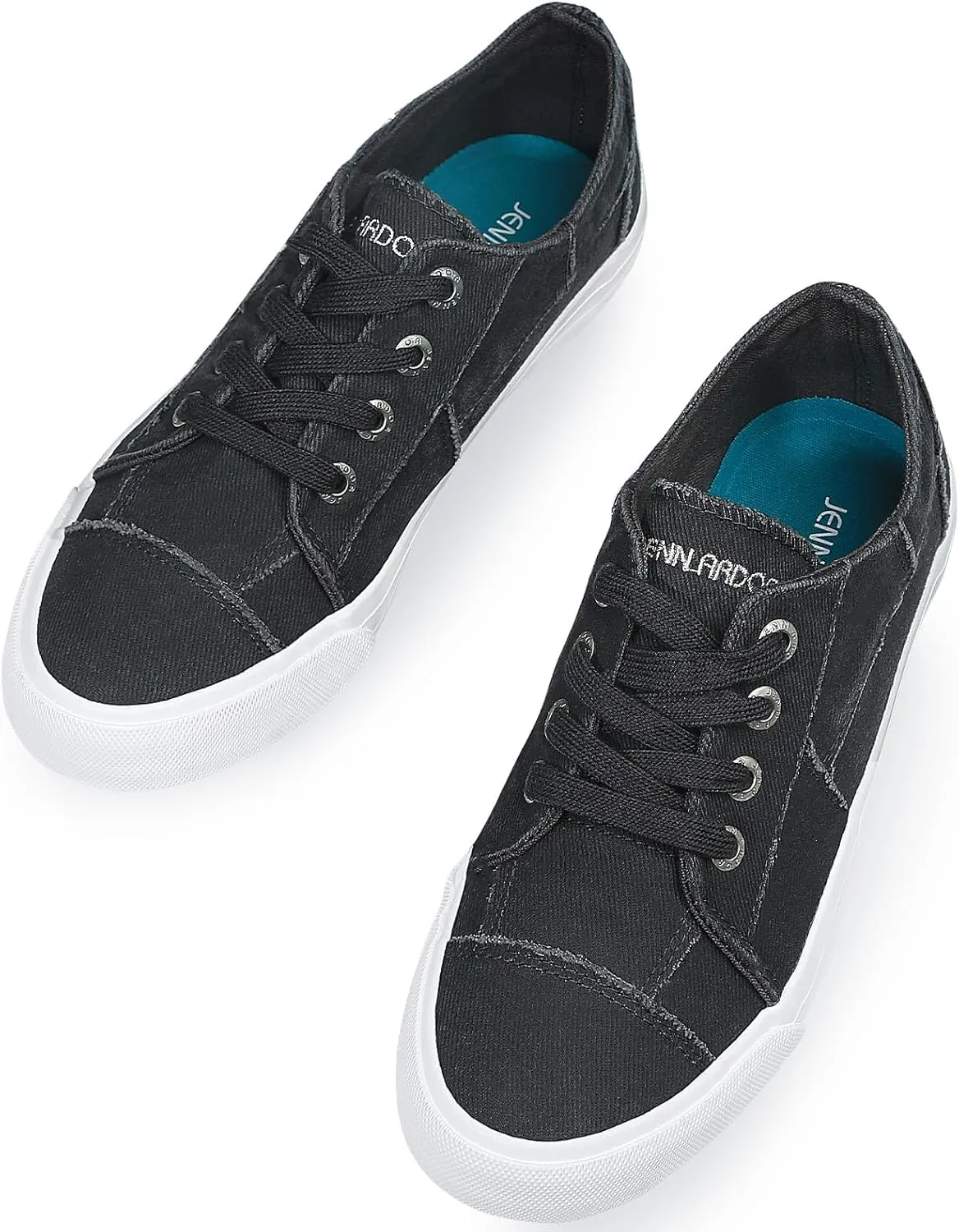 JENN ARDOR Womens Slip On Sneakers Low Tops Canvas Shoes for Women Casual Tennis Shoes Play Sneakers Fashion Shoes