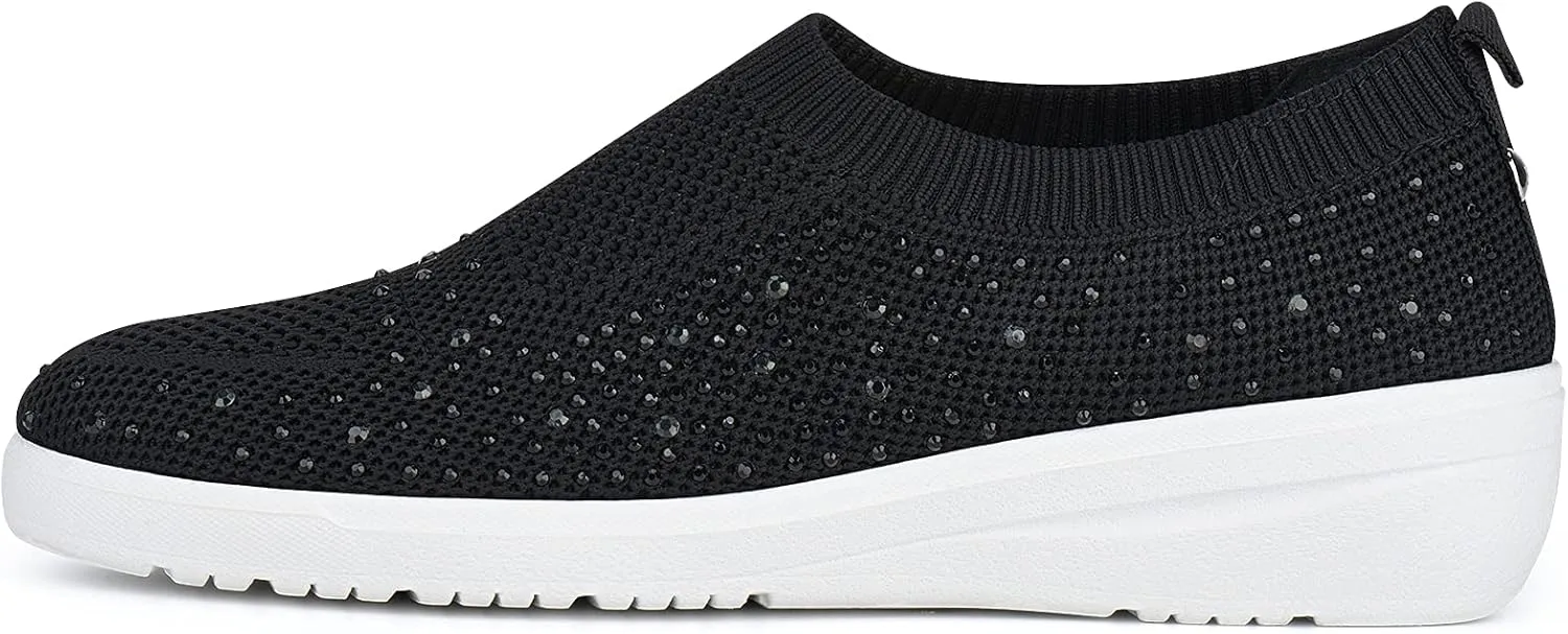 JENN ARDOR Womens Slip Ons Sneaker Shoes Mesh Knit Casual Walking Shoes Breathable Lightweight Fashion Sock Sneakers