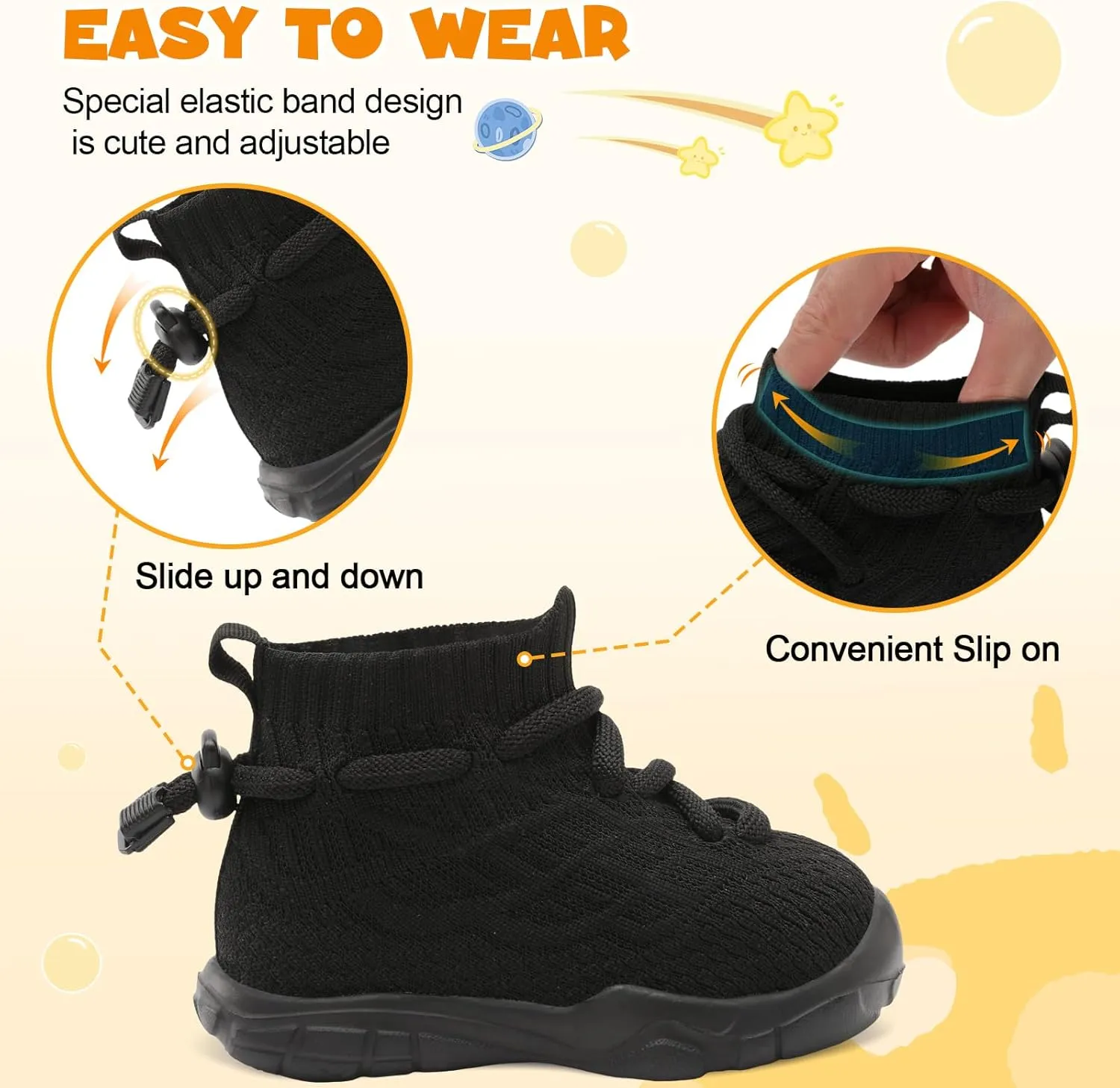 JIASUQI Toddler Shoes High Top Sneakers for Boys Girls Barefoot Wide Walking Tennis Shoes