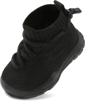 JIASUQI Toddler Shoes High Top Sneakers for Boys Girls Barefoot Wide Walking Tennis Shoes