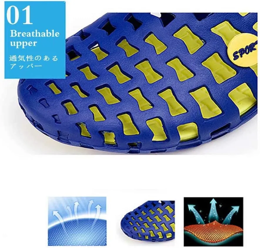 Jinsha Couple Mules Garden Clogs Shoes Casual Slippers with Arch Support Lightweigh Sandals Summer Anti-Slip Beach Shoes