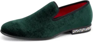 JITAI Men's Drill Fashion Casual Dress Slip-On Loafers for Wedding, Prom, Party & Tuxedo Events