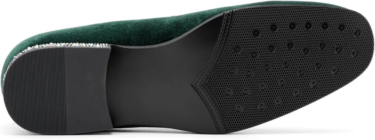 JITAI Men's Drill Fashion Casual Dress Slip-On Loafers for Wedding, Prom, Party & Tuxedo Events
