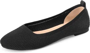 Journee Collection Women's Tru Comfort Foam Maryann Flat Ballet, Black, 6.5
