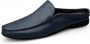 JOYVIP Mens Leater Mules Backless Slip on Walking Shoes Clog Slippers Casual Sandals