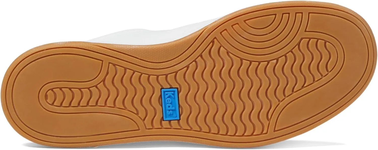 Keds The Court Lace-Up Sneakers for Women - Leather Upper - Suede Overlays - EVA Insole - Rubber Outsole