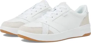 Keds The Court Lace-Up Sneakers for Women - Leather Upper - Suede Overlays - EVA Insole - Rubber Outsole