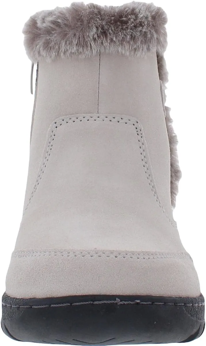 Khombu Women's Winter Snow Boots Warm Ankle Booties Lightweight with Zipper Outdoor Indoor Easy Walking Shoes Boot