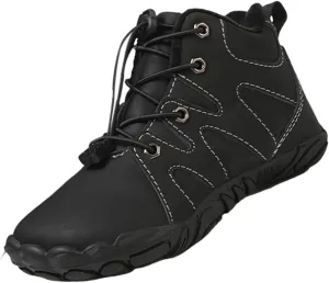 Kids 𝐖aterproof Barefoot Boots Boys Girls Winter Warm Winter Shoes Boots Wide Toe Highly Elastic Non-Slip Shoes