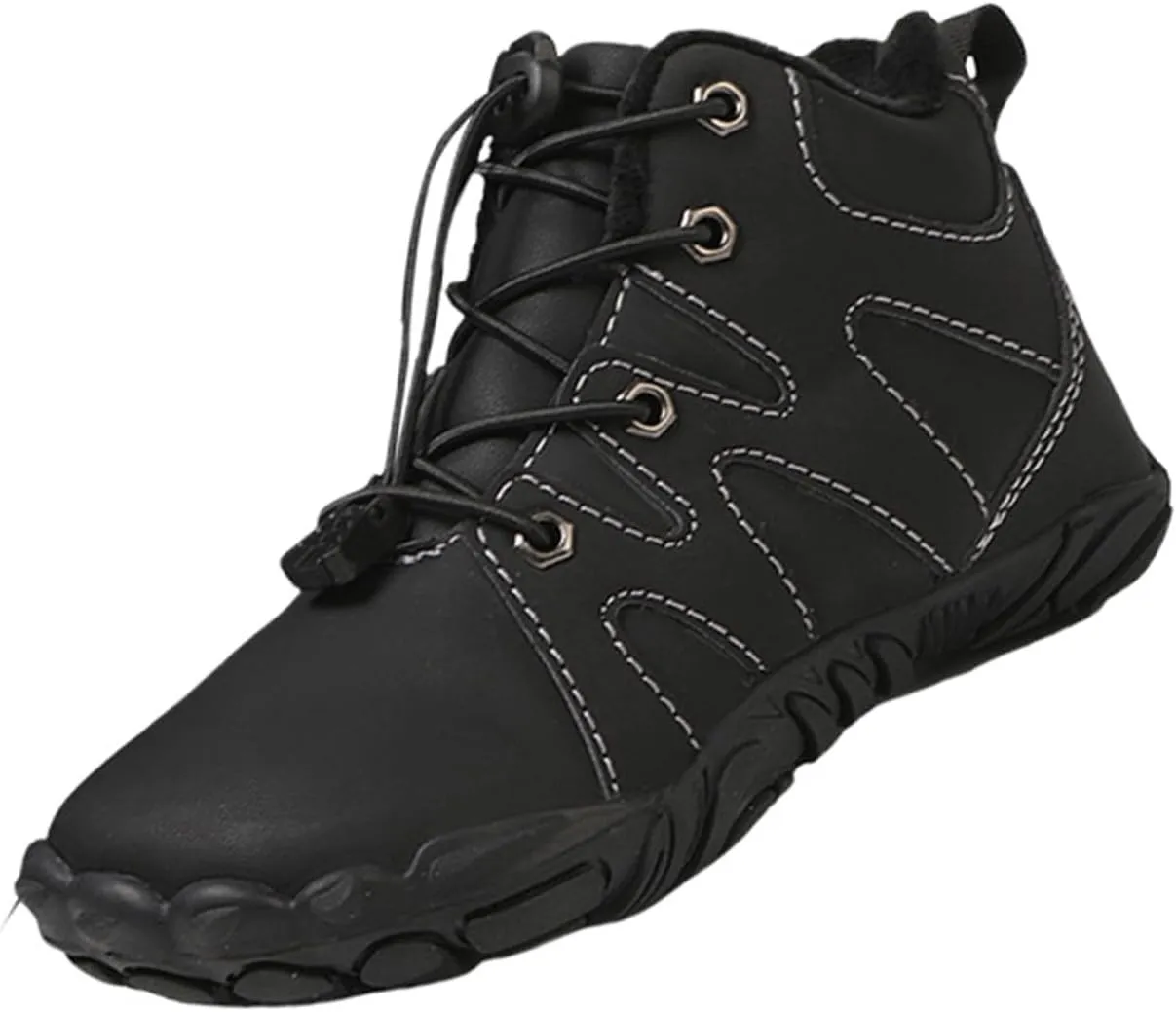 Kids 𝐖aterproof Barefoot Boots Boys Girls Winter Warm Winter Shoes Boots Wide Toe Highly Elastic Non-Slip Shoes