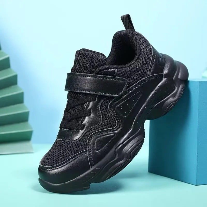 Kids Boy Girl PU Leather Casual Sneakers for Sport Walking Running School