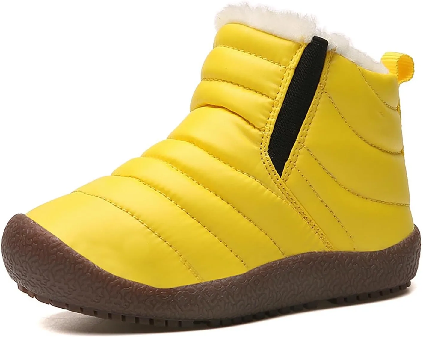 Kids Boys Girls Winter Snow Boots Outdoor Warm F𝐮r Lined 𝐖aterproof Ankle Boots Toddler Slip Shoes Plush Flat Boots