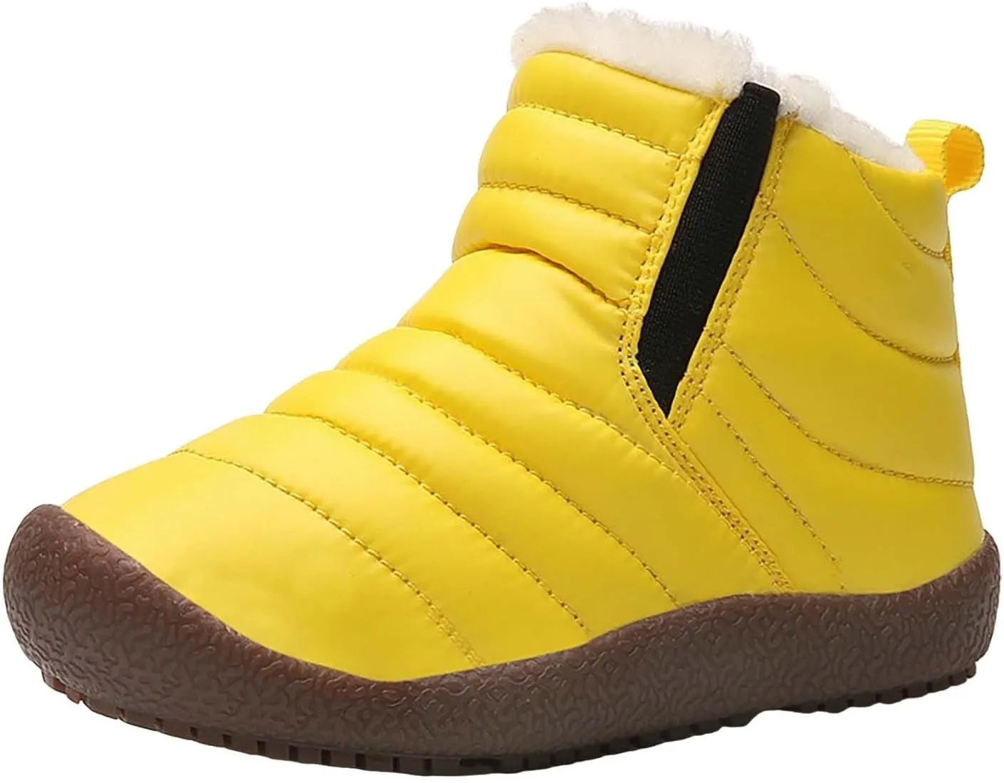 Kids Boys Girls Winter Snow Boots Outdoor Warm F𝐮r Lined 𝐖aterproof Ankle Boots Toddler Slip Shoes Plush Flat Boots