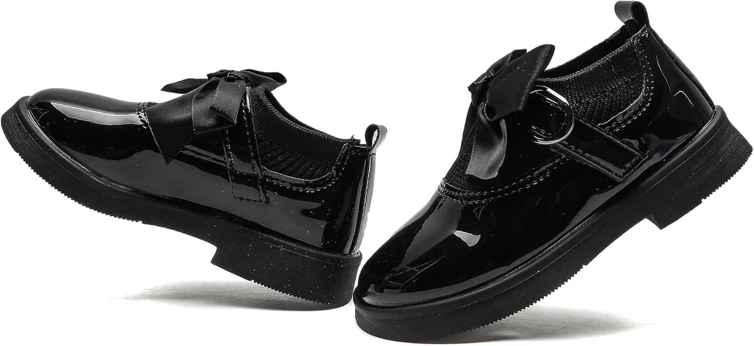 Kids Dress Shoes Girl’s Boy’s Oxford Shoes Slip On School Uniform Shoes
