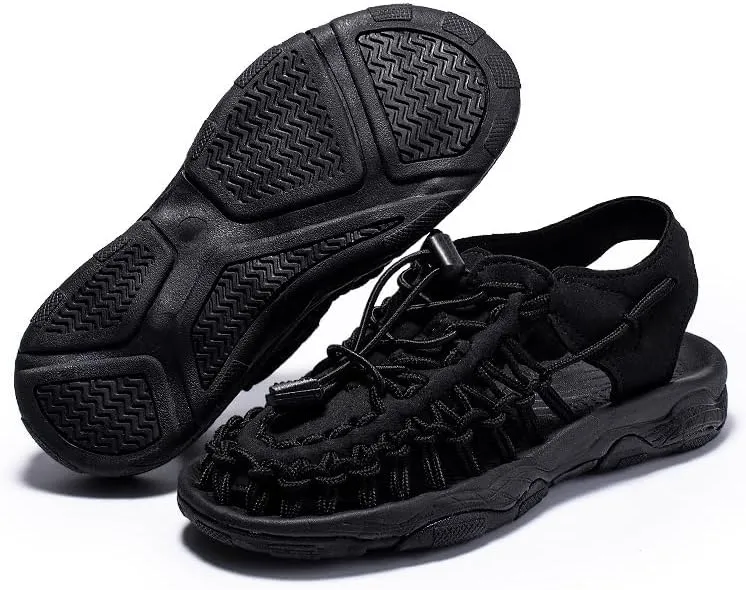 Kid's Rope Sandals for Boy's & Girl's Summer Closed Toe Sandals Outdoor Beach Sports Sandal Water Lightweight Woven Shoes