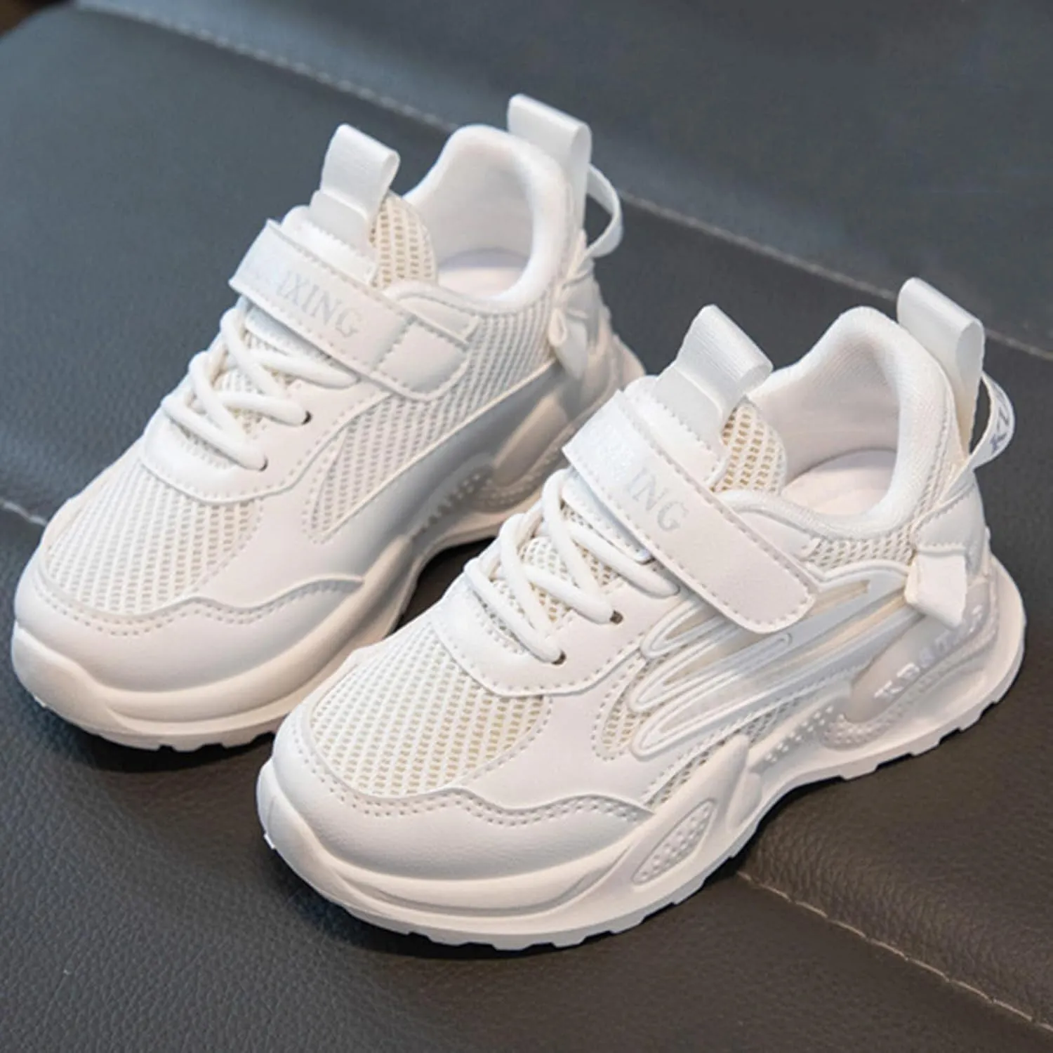 Kids Running Shoes Toddler Big Kids Shoes Boys Girls Breathable Sneakers Athletic Running Casual White Sports