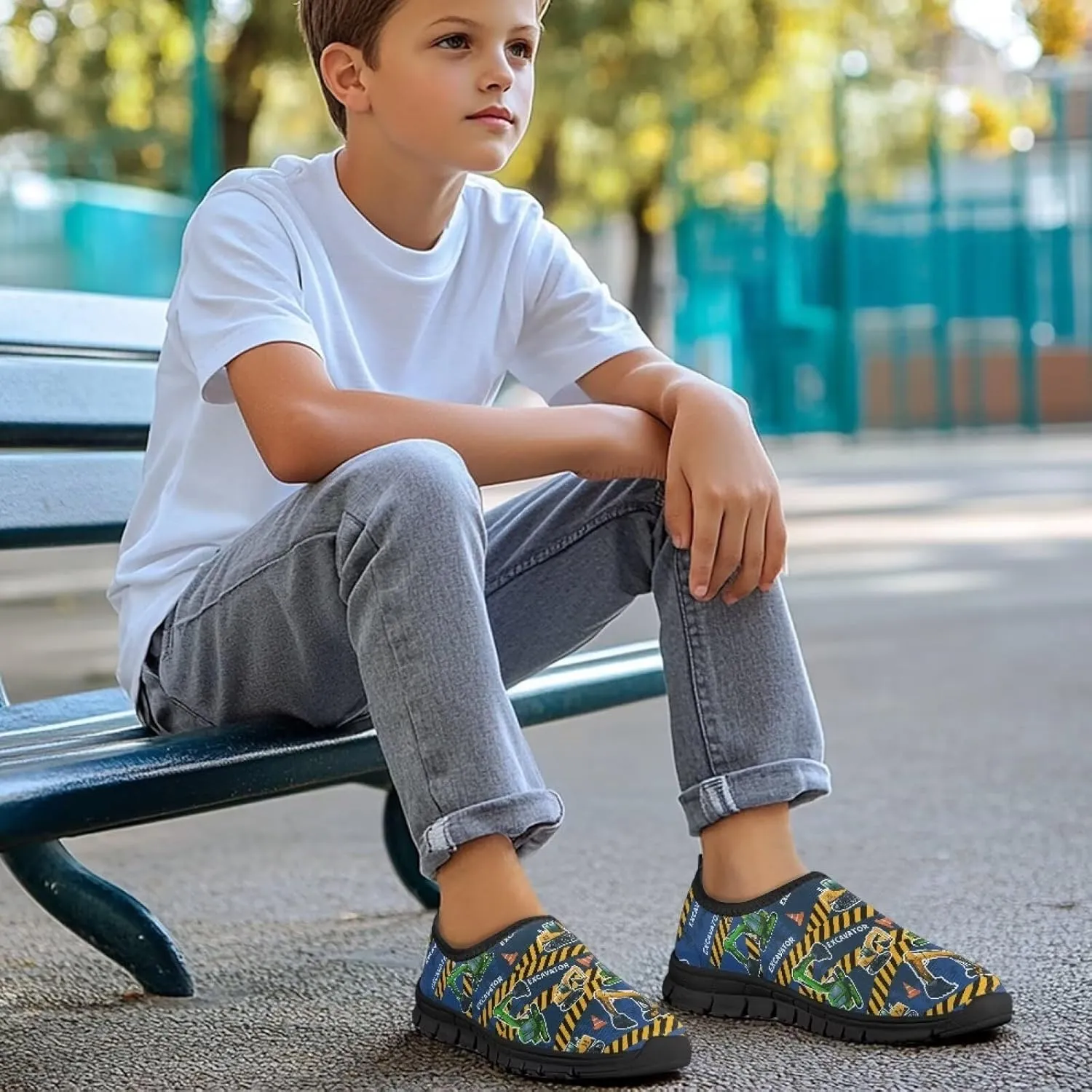 Kids Slip On Shoes Casual Shoes Sport Themed Tennis Shoes for Girls
