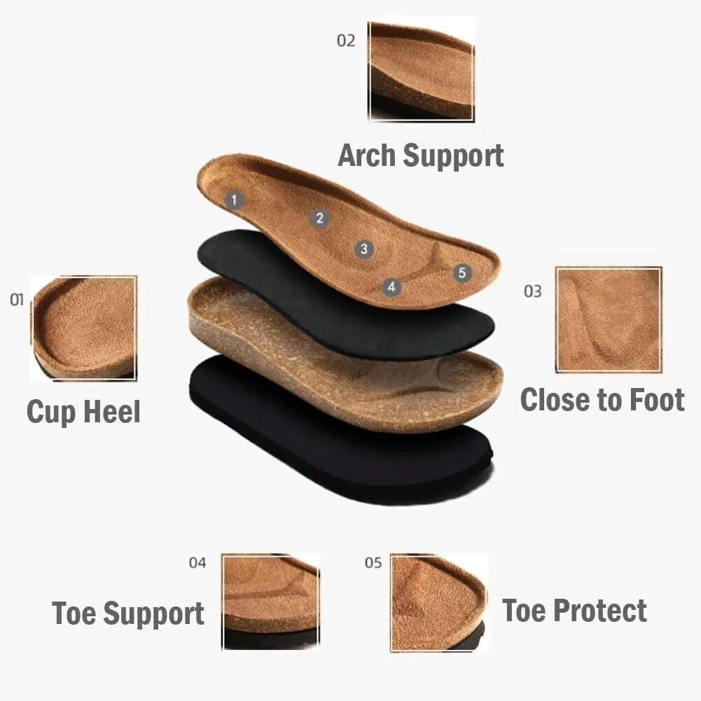 Kids Suede Clogs Toddler Clogs Boys Girls Sandals Cork Adjustable Buckle Mules Cute Slip-on Slippers