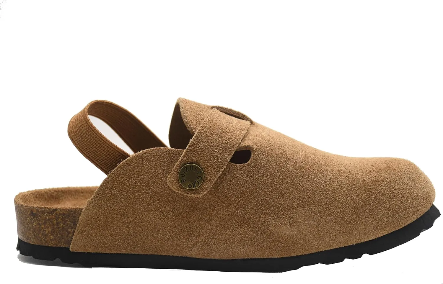 Kids Suede Clogs Toddler Clogs Boys Girls Sandals Cork Adjustable Buckle Mules Kid Slippers Flat Shoes Black