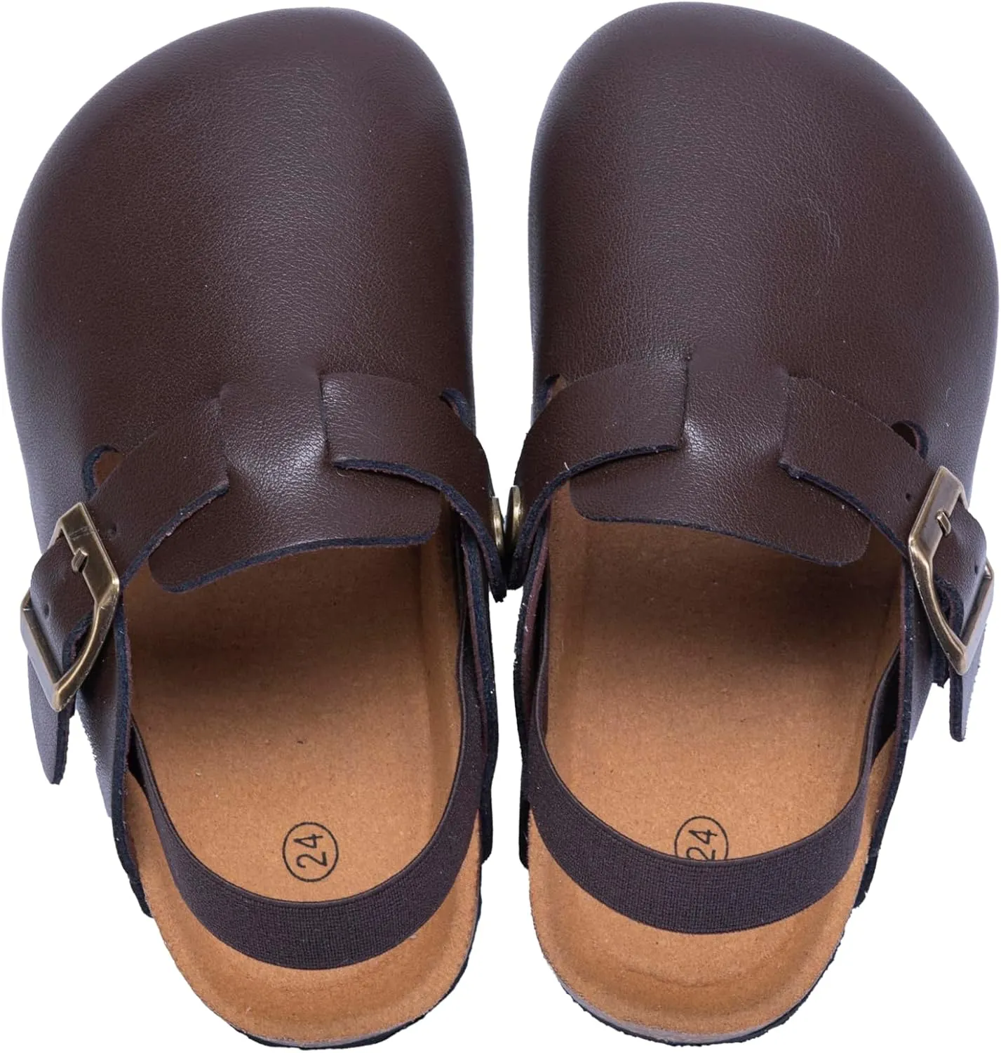 Kids Suede Clogs Toddler Clogs Boys Girls Sandals Cork Adjustable Buckle Mules