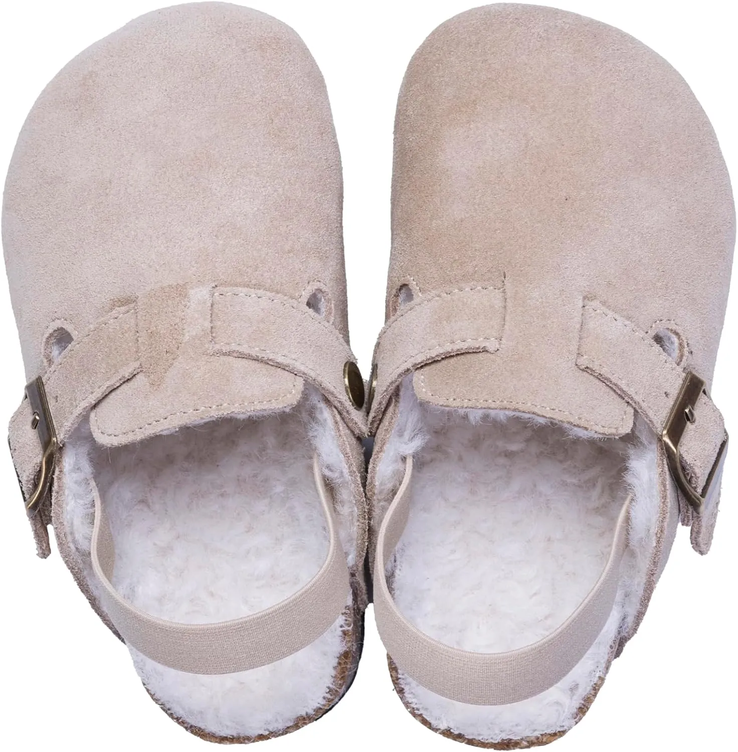 Kids Suede Clogs Toddler Clogs Boys Girls Sandals Cork Adjustable Buckle Mules