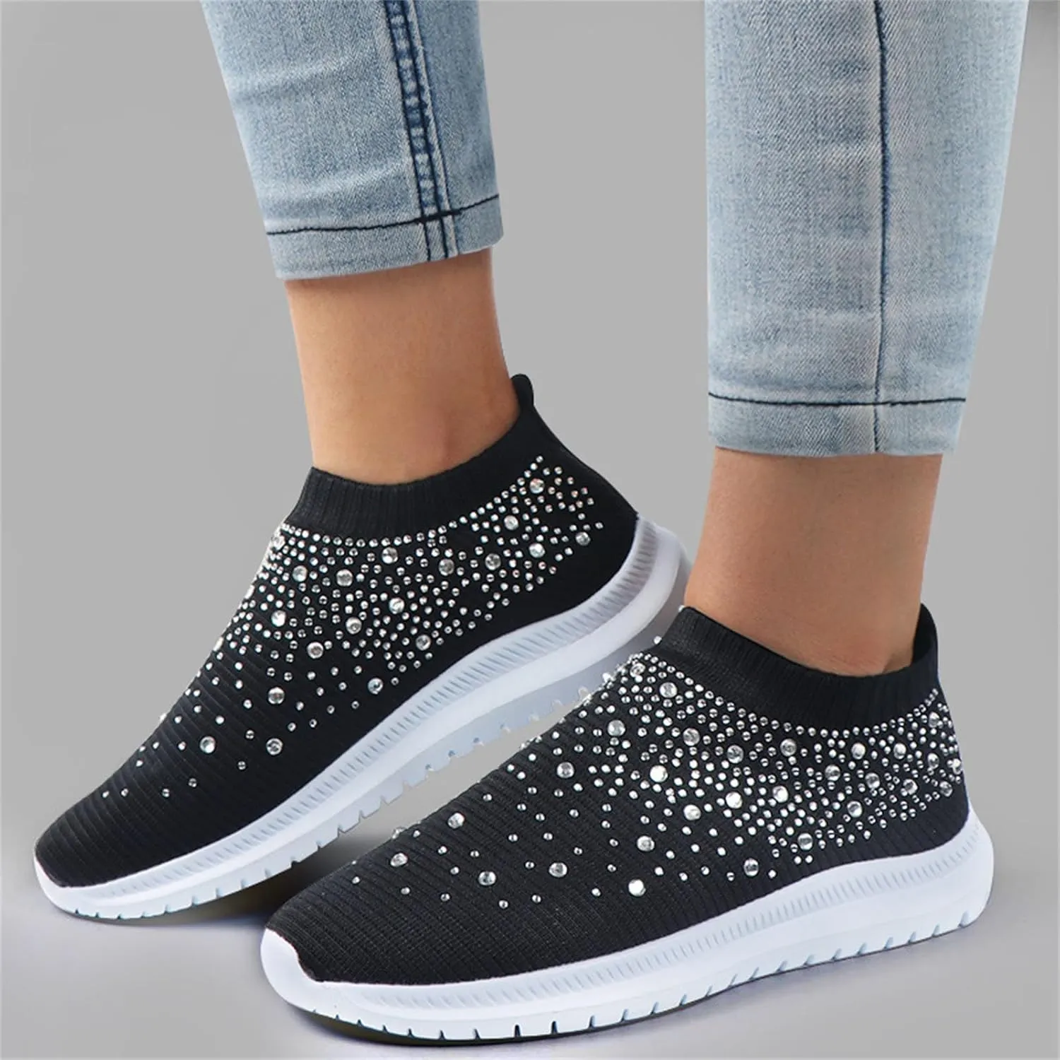 Ladmiple Sneakers For Women Slip On Walking Shoes Dressy Casual Summer Fashion Comfortable Non Slip Flats Loafers