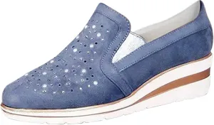 Ladmiple Sneakers For Women Walking Shoes Wide Width Sparkly Sneakers Slip On Dressy Summer Glitter Rhinestone Loafers