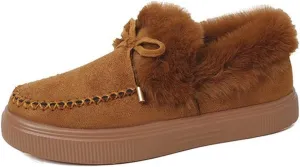 Ladmiple Winter Boots For Women 2024 Warm Fur Lined Snow Ankle Boots Outdoor Short Booties Fashion Slip On Walking Shoes