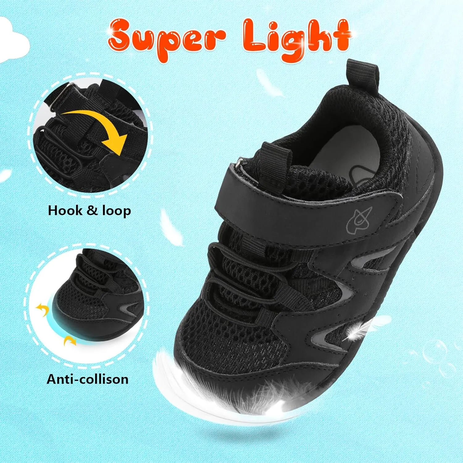 LeIsfIt Baby Shoes Boys Girls First Walking Shoes Non-Slip Toddler Breathable Sneakers Infant Sneakers