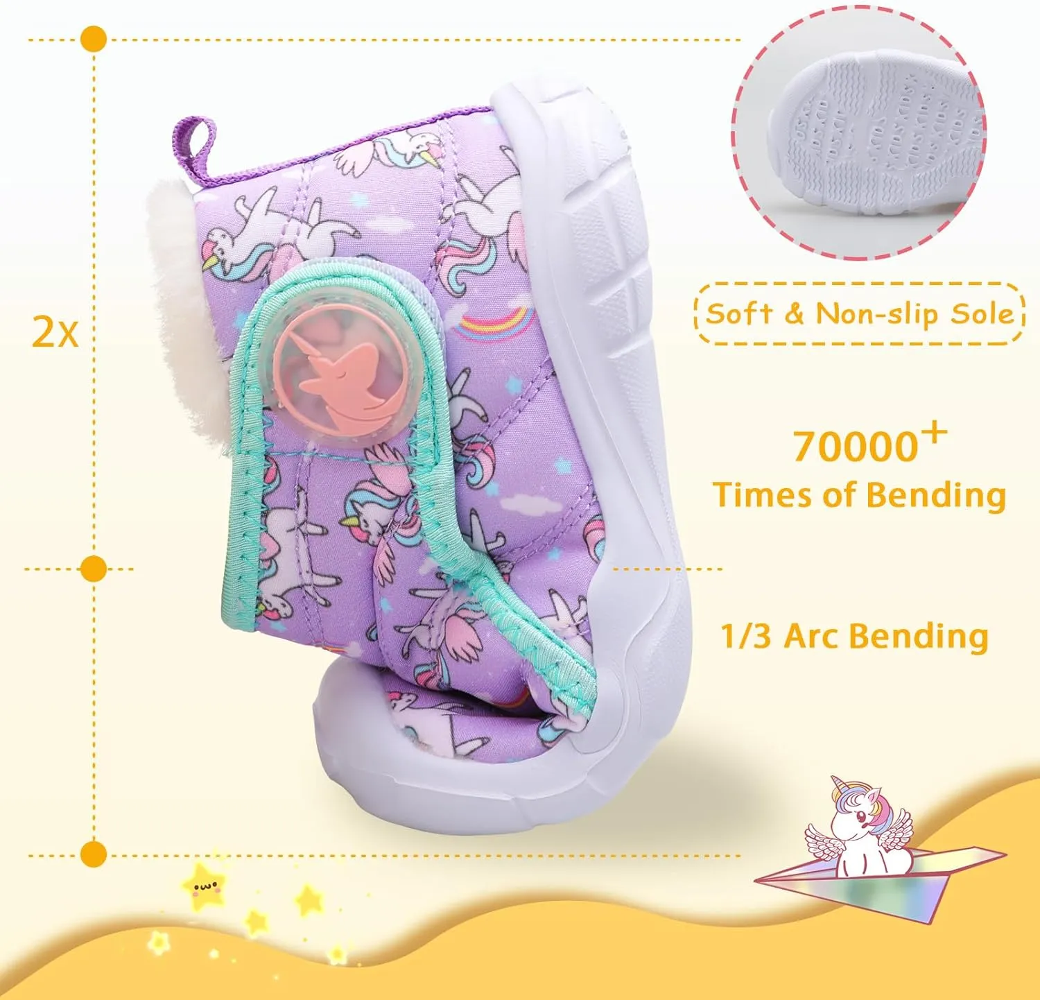 LeIsfIt Toddler Boots Girls Boys Winter Boots Cozy Fleece Snow Boots Indoor Outdoor Warm Shoes
