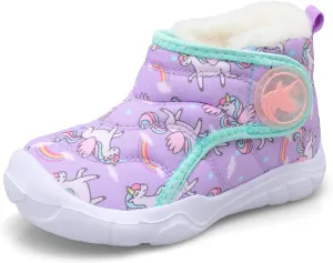 LeIsfIt Toddler Boots Girls Boys Winter Boots Cozy Fleece Snow Boots Indoor Outdoor Warm Shoes