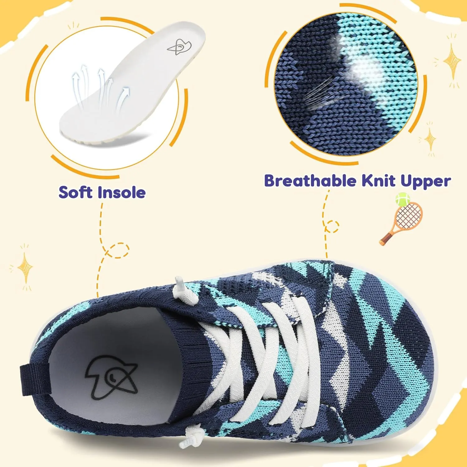 LeIsfIt Toddler Shoes Girls Boys Wide Shoes Kids Zero Drop Minimalist Sneakers Barefoot Slip on Tennis Sneakers