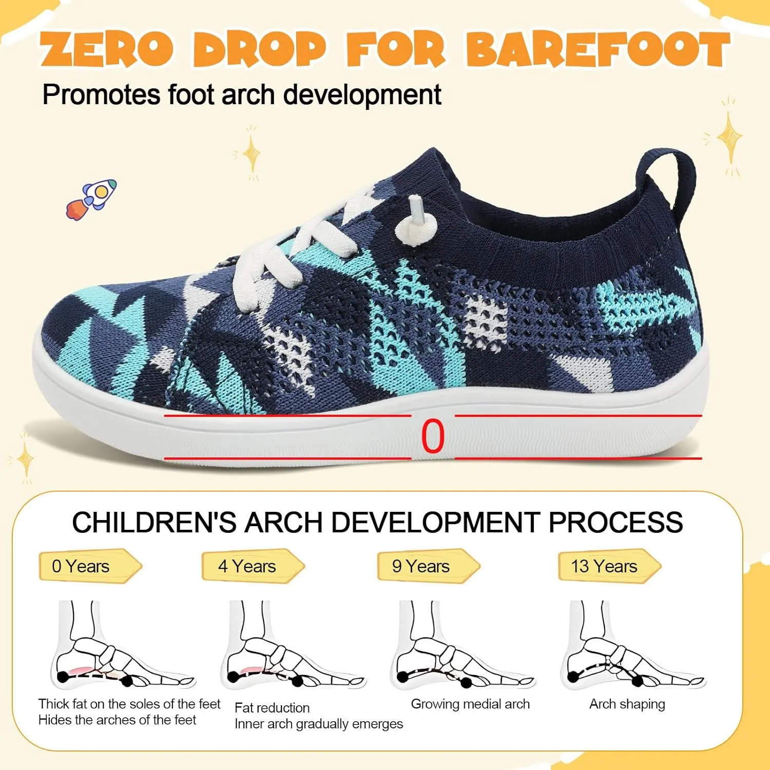 LeIsfIt Toddler Shoes Girls Boys Wide Shoes Kids Zero Drop Minimalist Sneakers Barefoot Slip on Tennis Sneakers