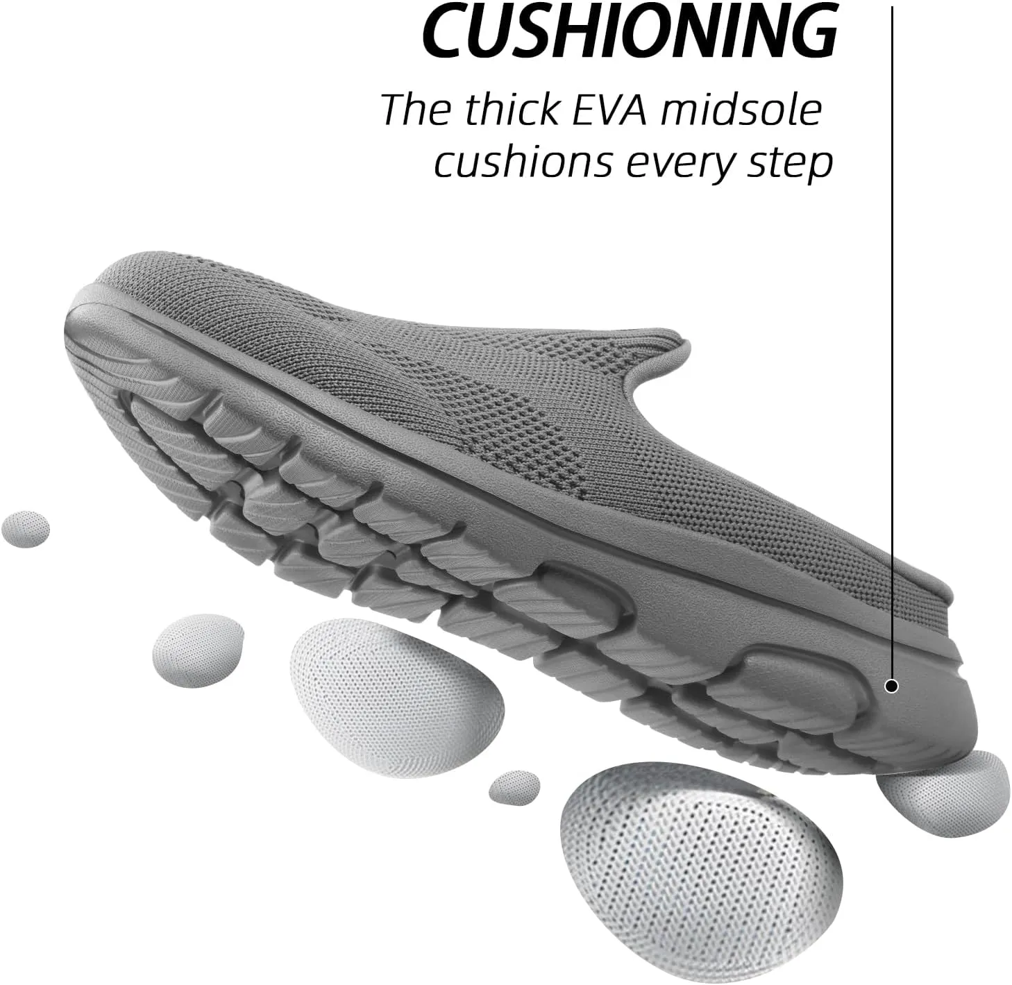 Lightweight Slip On Shoes for Women Comfort Mules Breathable Mesh Walking Slipper