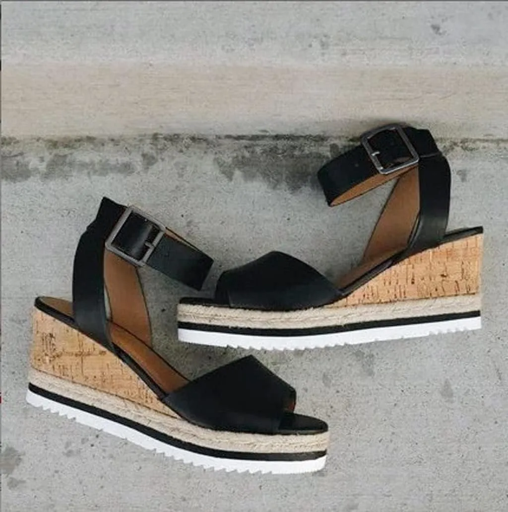 Low Heel Sandals for Women Dressy Summer 2025 Casual Sandals Ladies Wedge Sandals for Women Comfortable Platform Sandals with Ankle Strap Wide Width Platform Wedge Sandals Party Dress Shoes