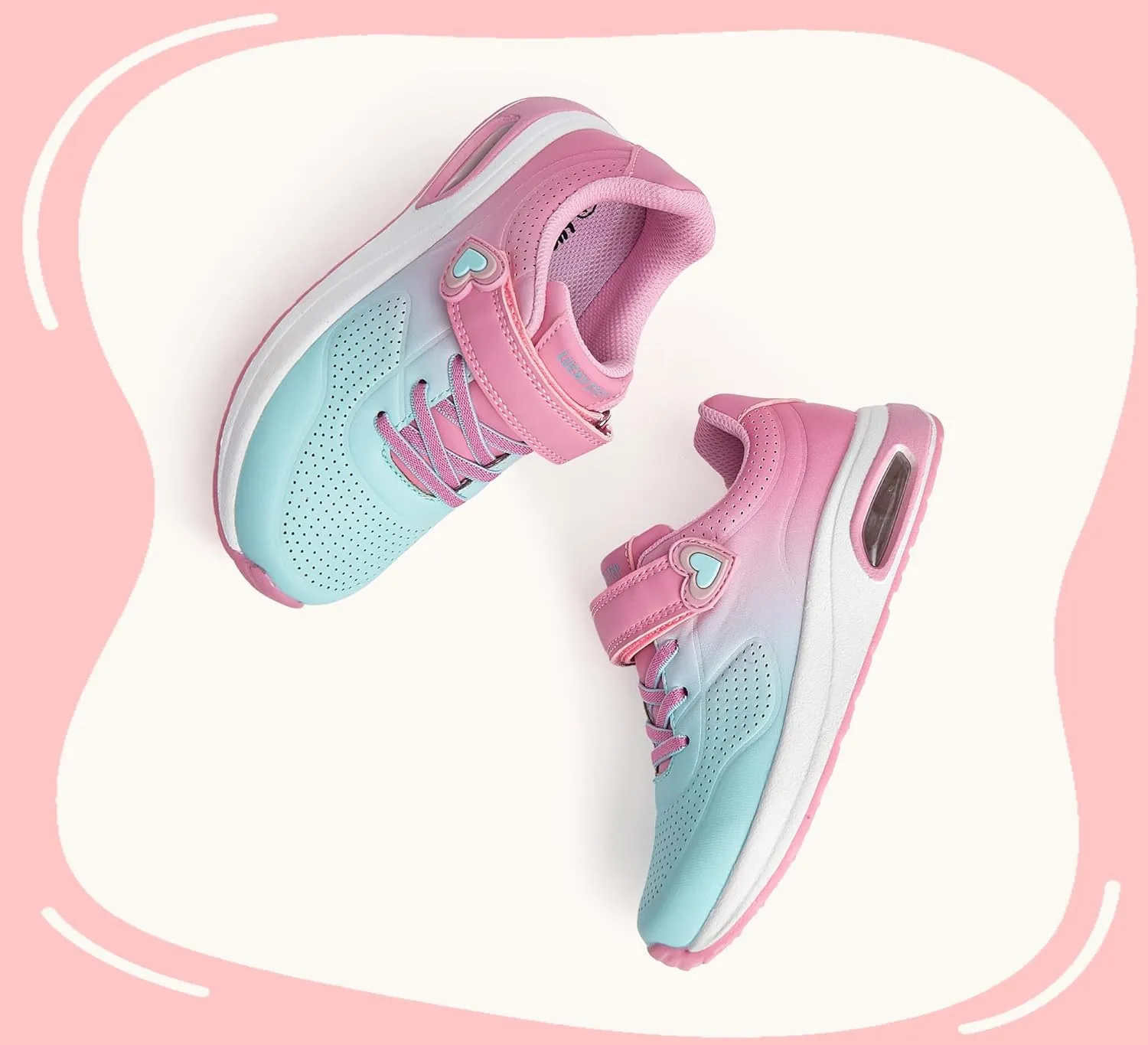 LUCKY STEP Boys Girls Athletic Running Shoes Air Lightweight Fashion Sneakers Casual Breathable Tennis Trainers for Little Kids